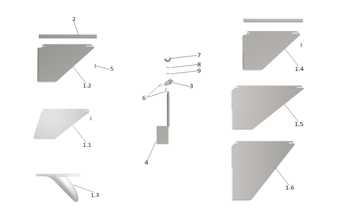 Falcon Racing fin and rudder